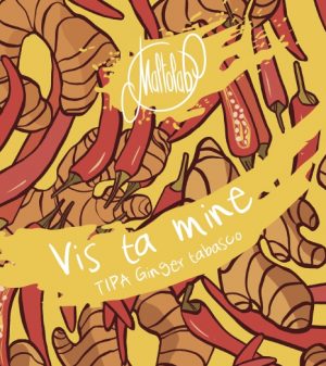 etiquette vis ta mine aout 2025 blanc_page-0001 Bouteille de Vis Ta Mine, triple IPA au gingembre et Tabasco, bière artisanale houblonnée et épicée