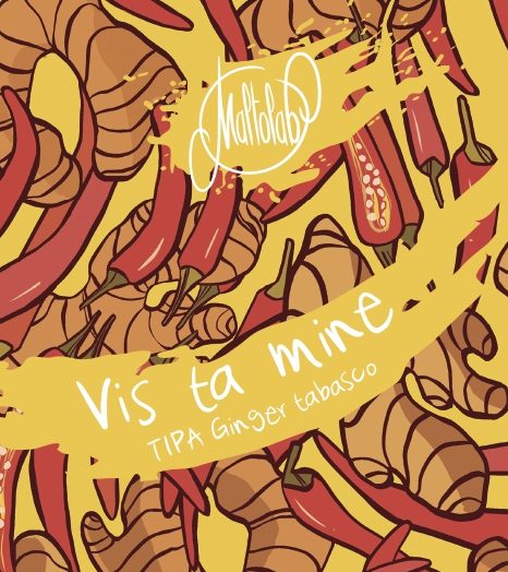 etiquette vis ta mine aout 2025 blanc_page-0001 Bouteille de Vis Ta Mine, triple IPA au gingembre et Tabasco, bière artisanale houblonnée et épicée